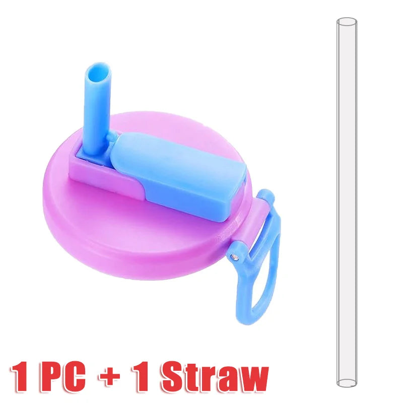 Reusable Soda Can Straw Lid – Leak-proof Cover with Built-in Straw