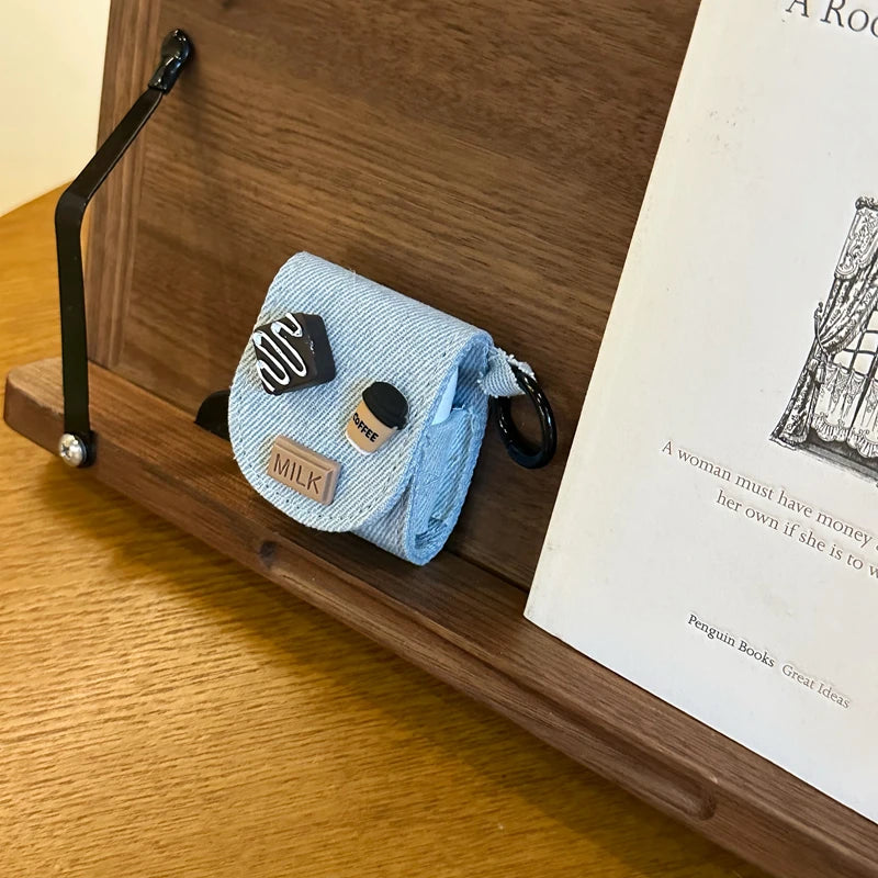 Handmade Denim Coffee AirPods Case – Unique Casual Vibe