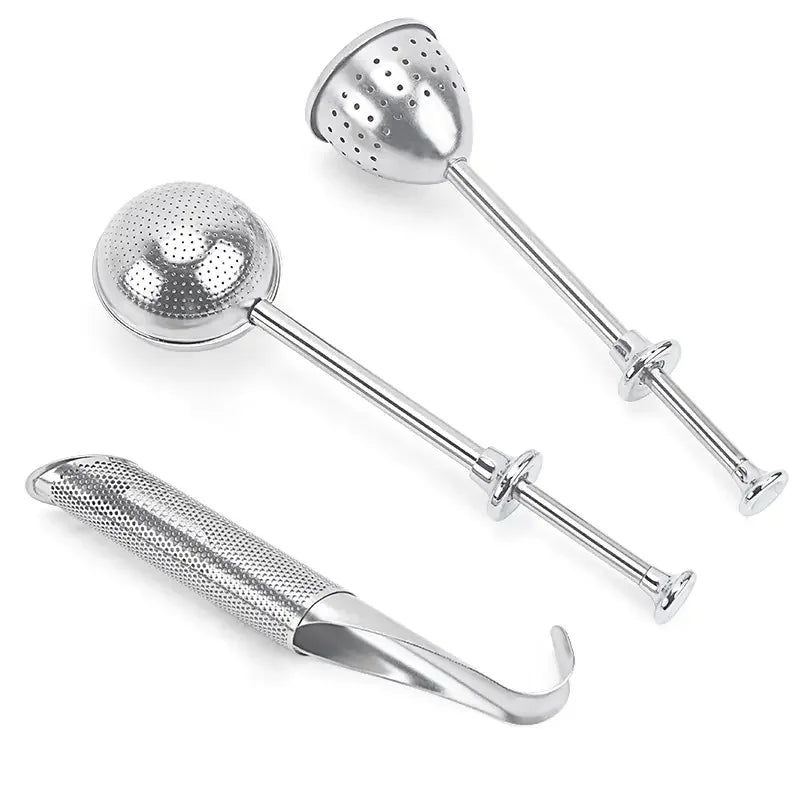 Stainless Steel Tea Infuser Pipe – Curved Handle Filter