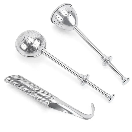 Stainless Steel Tea Infuser Pipe – Curved Handle Filter