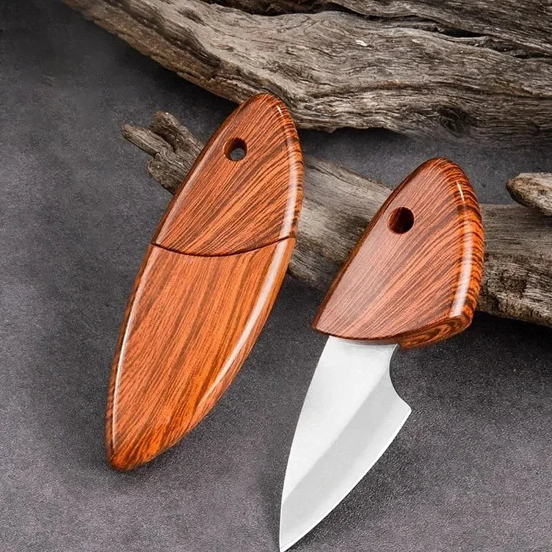 Mini Kitchen Knife with Wooden Dolphin Design