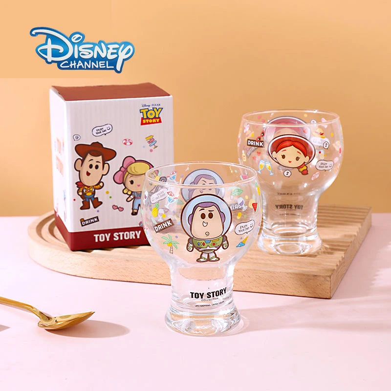 Disney Toy Story Glass Mug – Cartoon Sheriff Woody & Jessie Water Cup