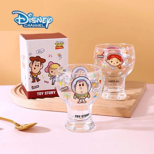 Disney Toy Story Glass Mug – Cartoon Sheriff Woody & Jessie Water Cup