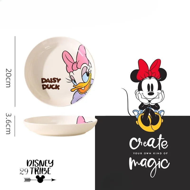 Disney Ceramic Children’s Dinner Plate – Heat Resistant Cartoon Design