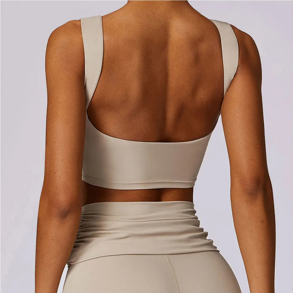 Push-Up Sports Crop Top for Women – Shockproof Support (Multi Colors)