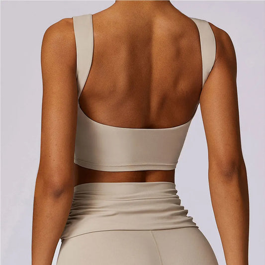 Push-Up Sports Crop Top for Women – Shockproof Support (Multi Colors)
