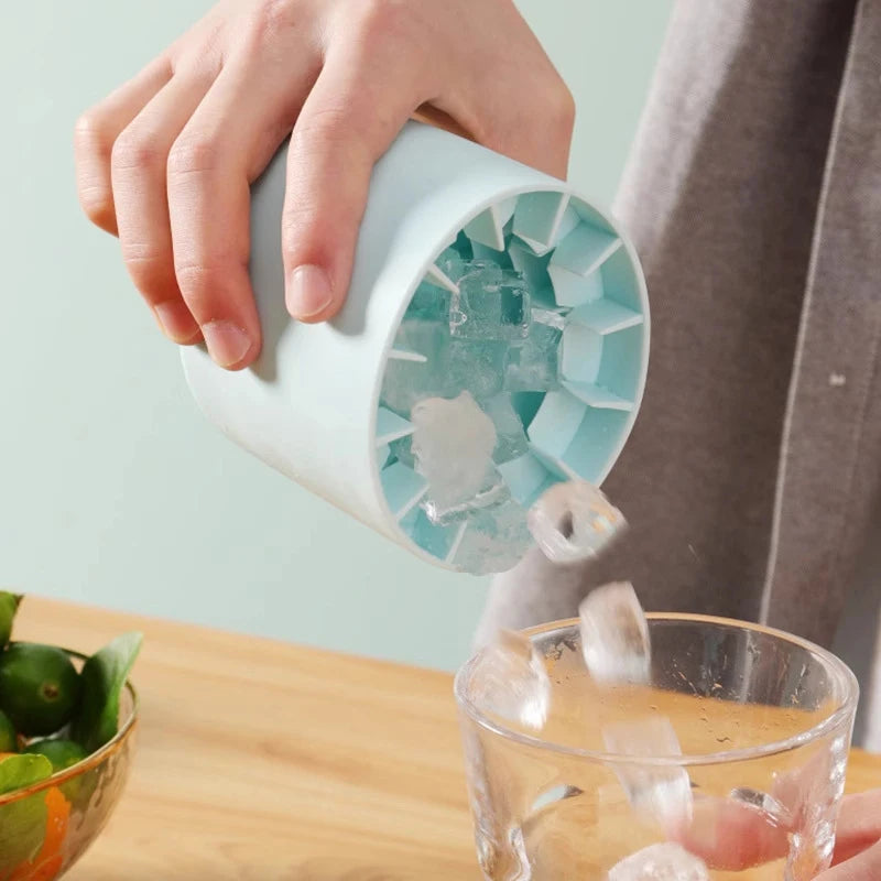 Silicone Ice Cube Maker Bucket – 2-in-1