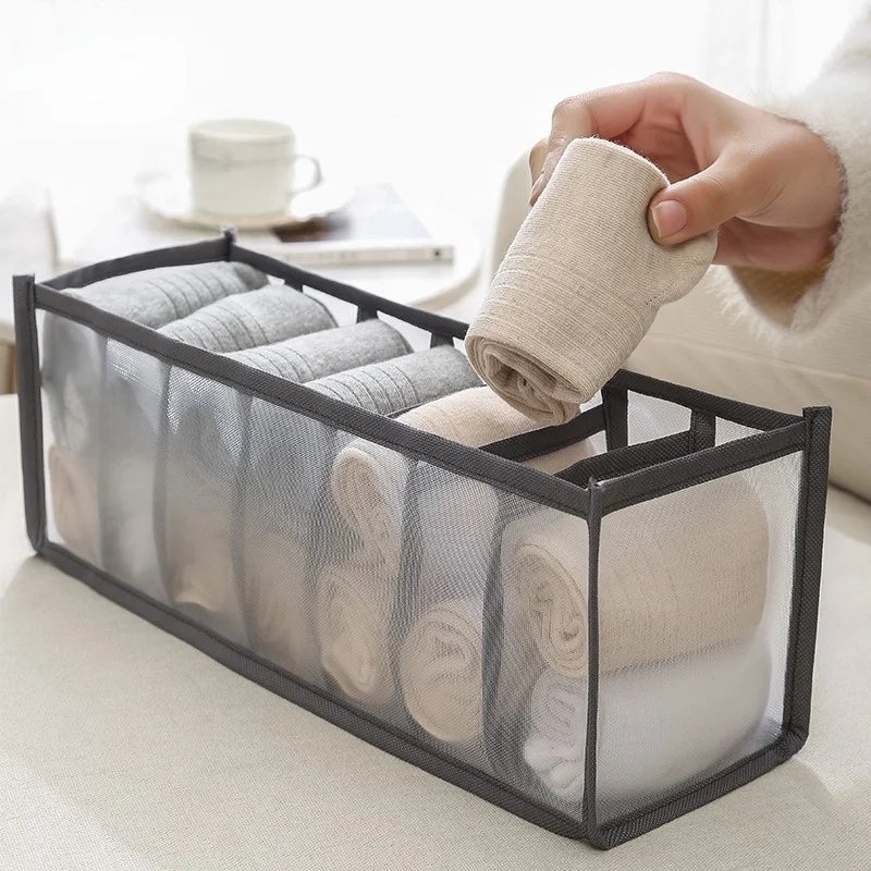 Foldable Mesh Drawer Clothes Organizer