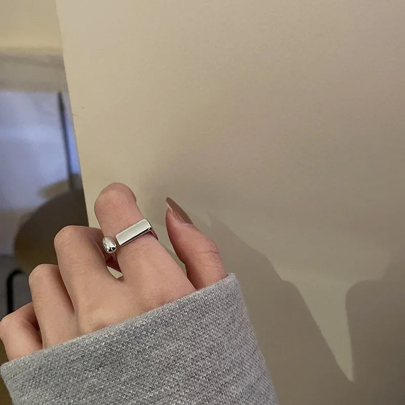 Trendy Silver- Cuff Rings