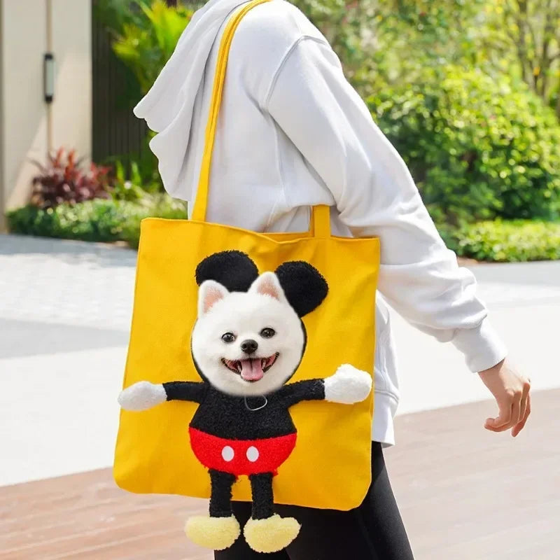 Cute Pet Shoulder Bag – Cartoon-Inspired Carrier for Small Cats & Dogs
