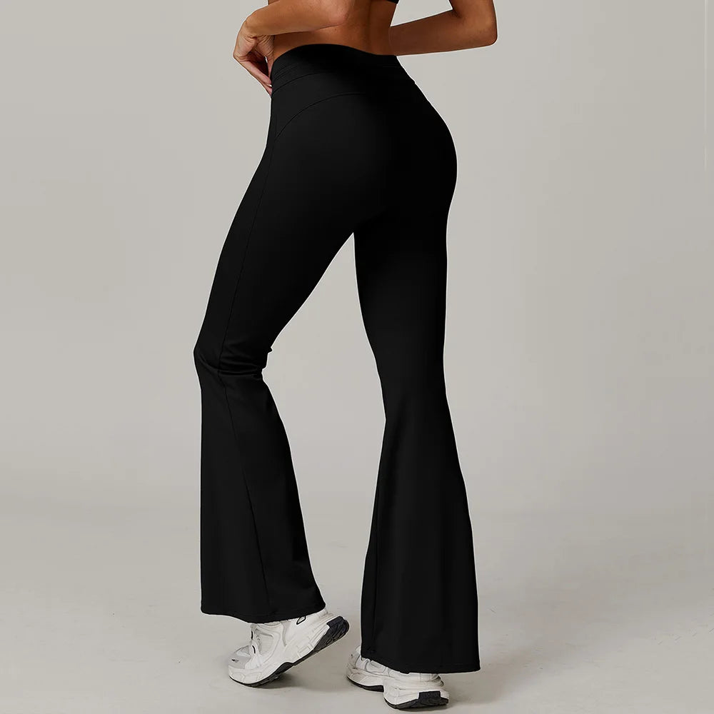 High-Waist Flare Leggings – Stretchy Activewear (Multi Colors)