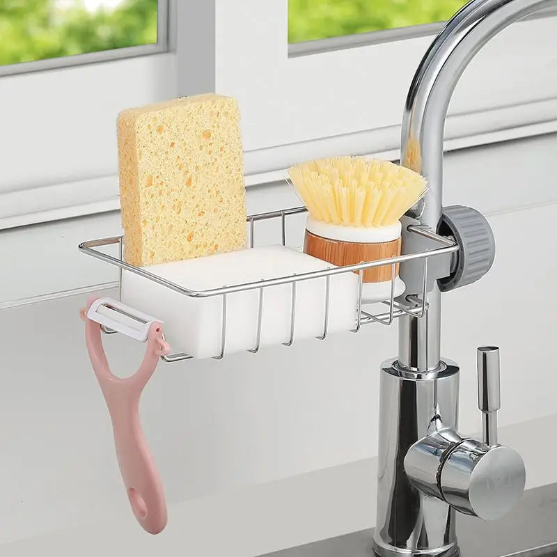 Stainless Steel Sink Organizer Rack – With or Without Towel Holder