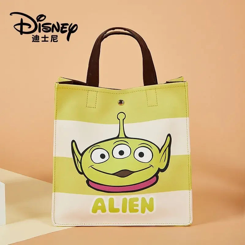 Disney Cartoon Tote Bag – Large Capacity Kawaii Stitch & Winnie the Pooh Canvas Bag