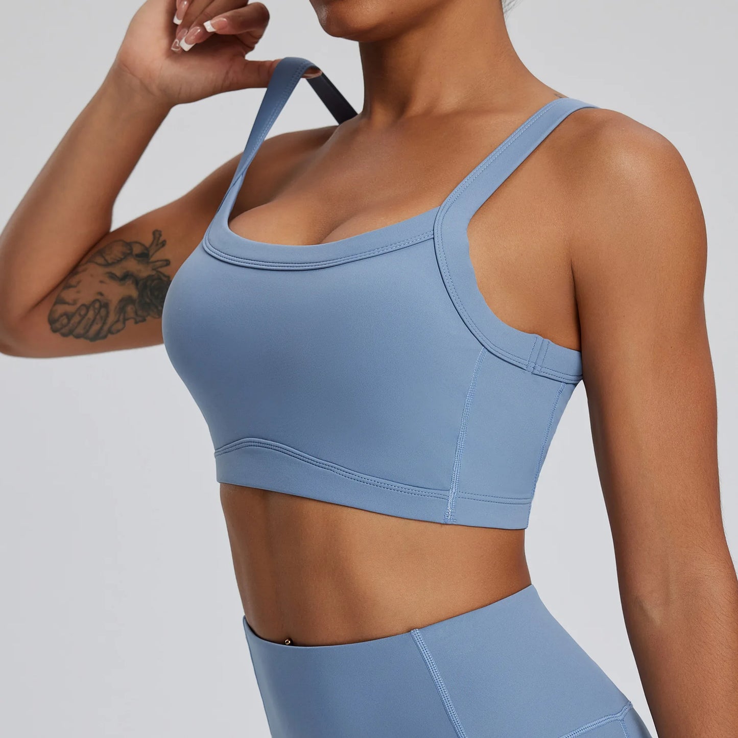 Padded Sports Crop Top – High Support for Yoga & Gym (Multi Colors)