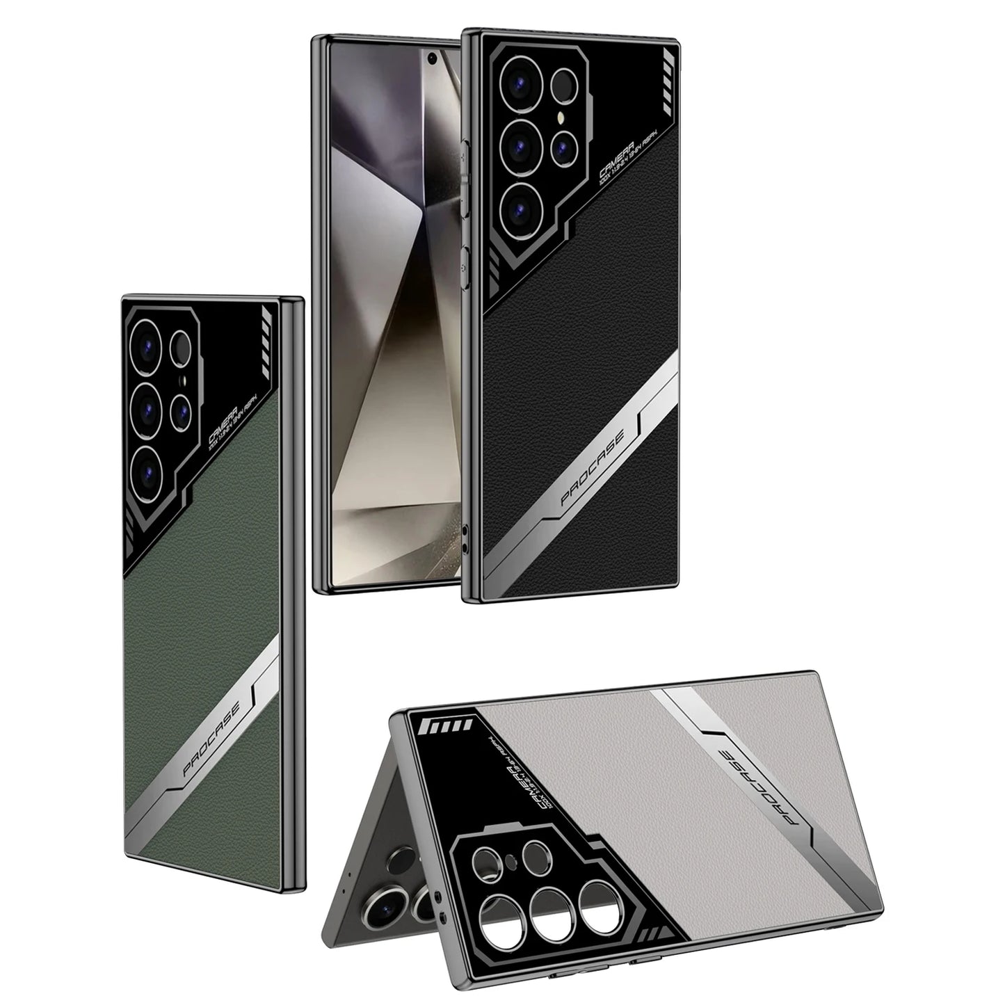 Luxury Leather Business Edition Phone Case – Soft Skin Feel Protective Cover for Samsung Galaxy S24 Ultra