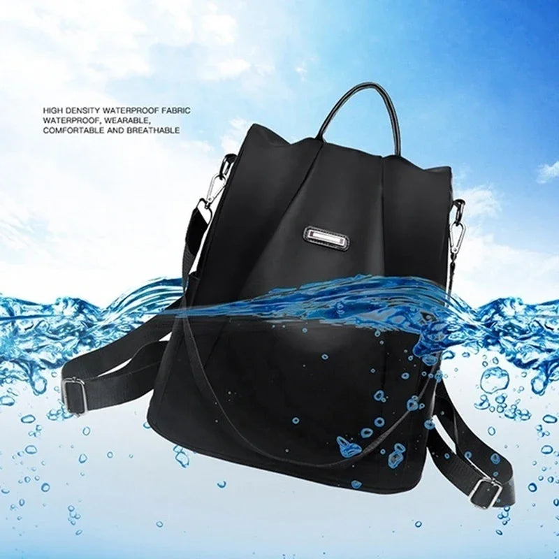 Women's Anti-Theft Backpack – Waterproof, Lightweight, Convertible Shoulder Bag