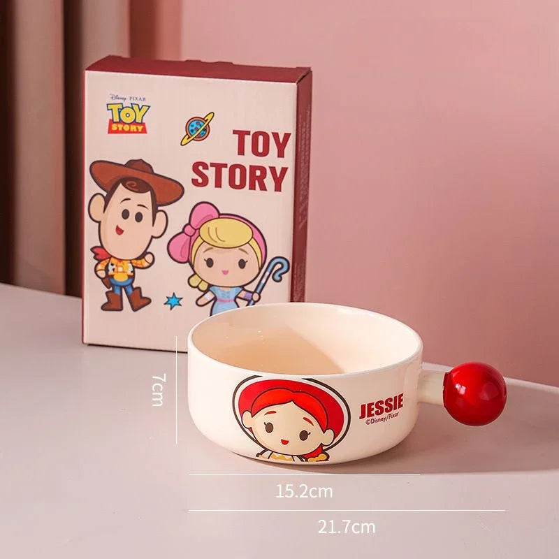 Disney Toy Story Ceramic Bowl with Ball Handle – Woody & Buzz Lightyear Design