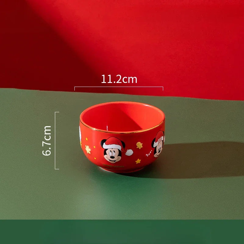 Disney Mickey Mouse Christmas Ceramic Relief Mug – Holiday Gift Cup