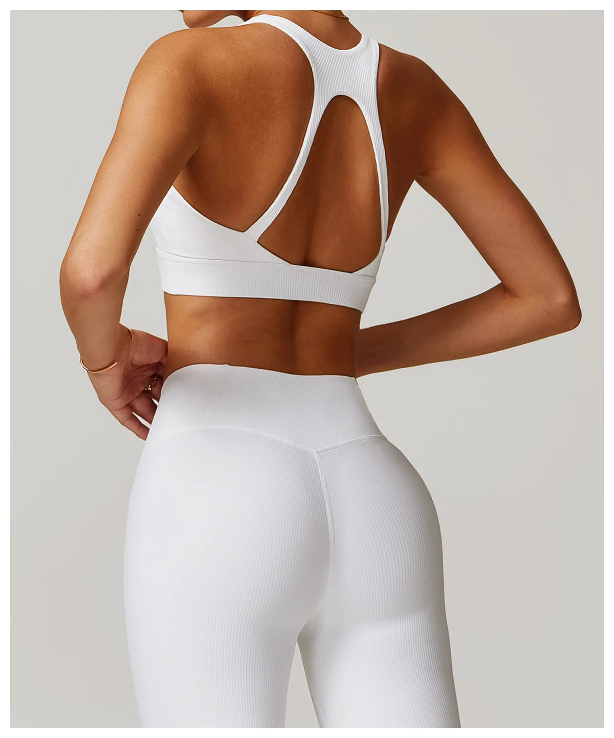 Ribbed Women's Fitness Bra – High Support Yoga & Gym Vest (Multiple Colors)