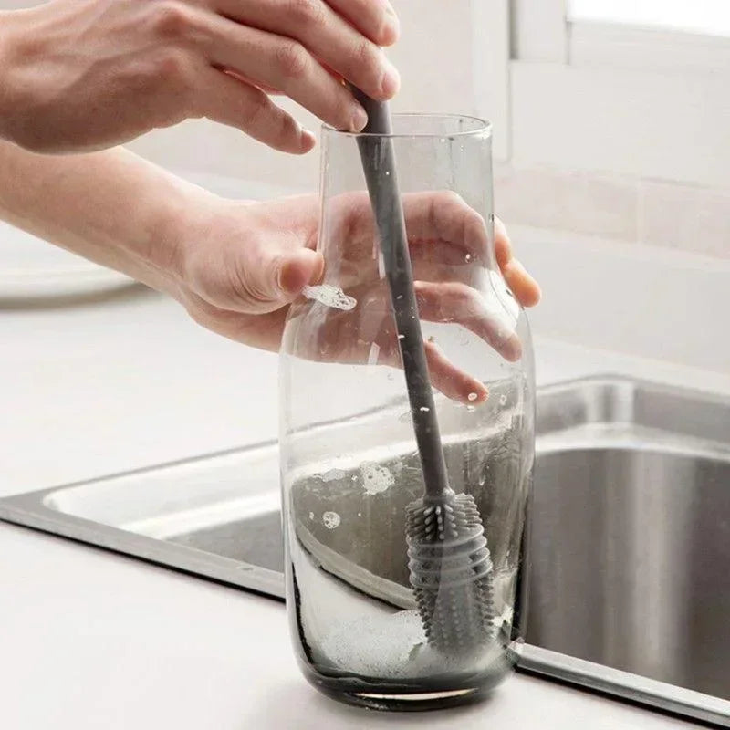 Silicone Bottle Cleaning Brush with Long Handle