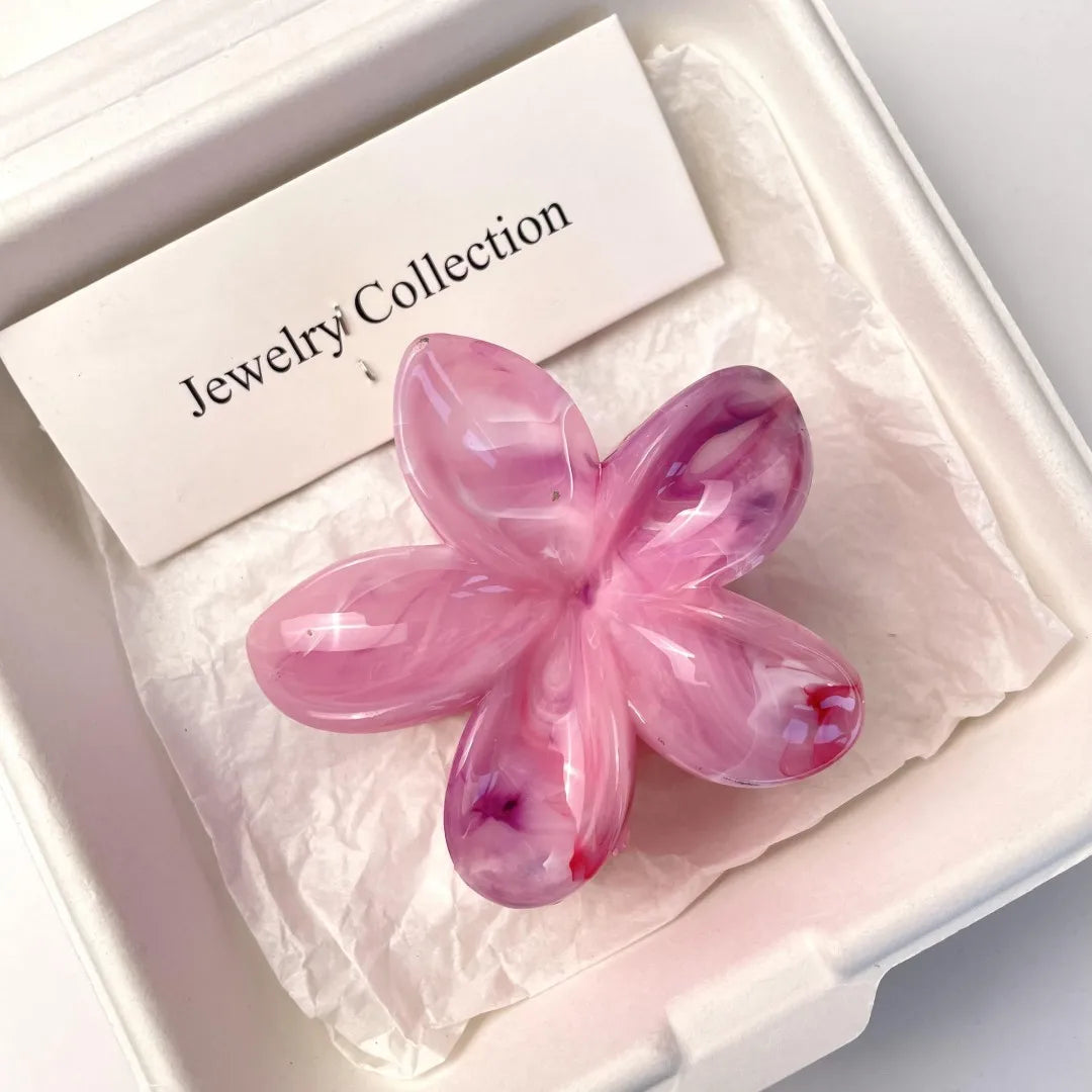 Flower-Shaped Hair Claw Clip – Summer Acrylic Hair Accessory