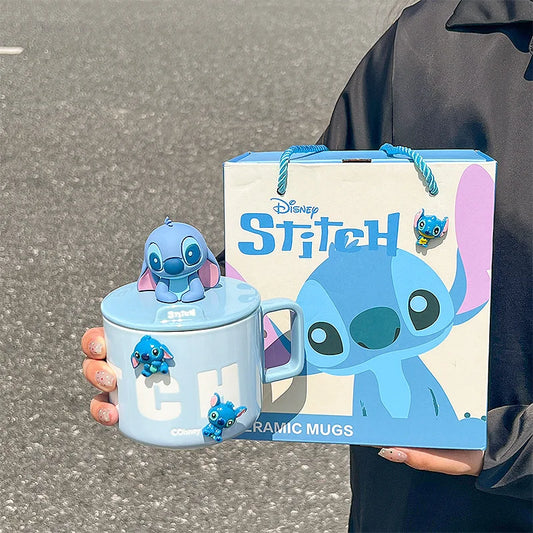 Stitch & Lilo Ceramic Mug with Lid – 450ml