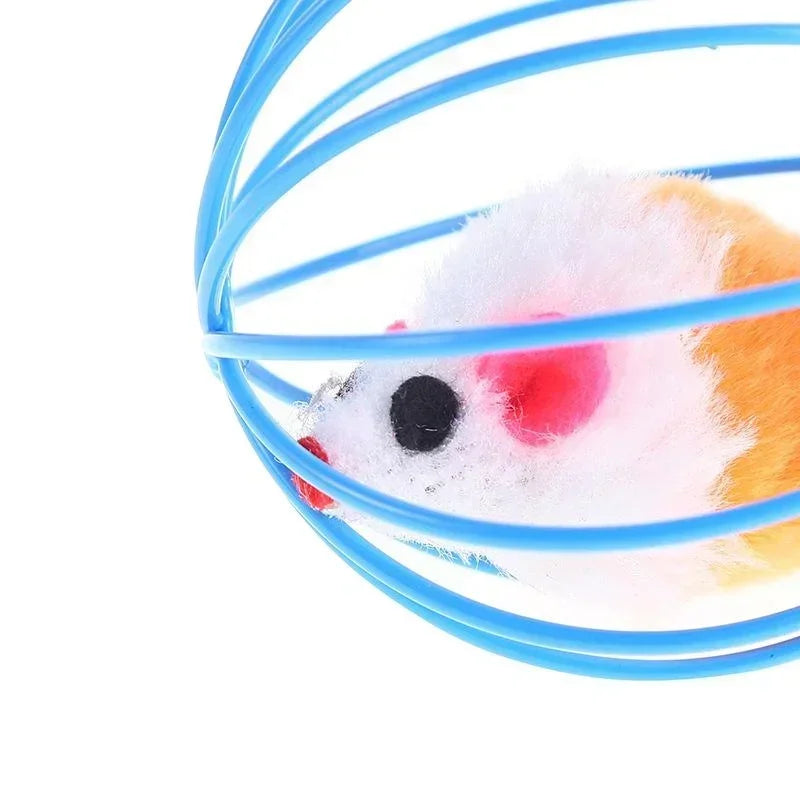 Colorful Feather Ball Toy for Cats