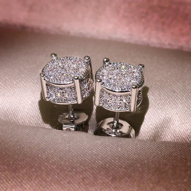 Elegant Women’s Stud Earrings – Assorted Designs with Zircon & Resin