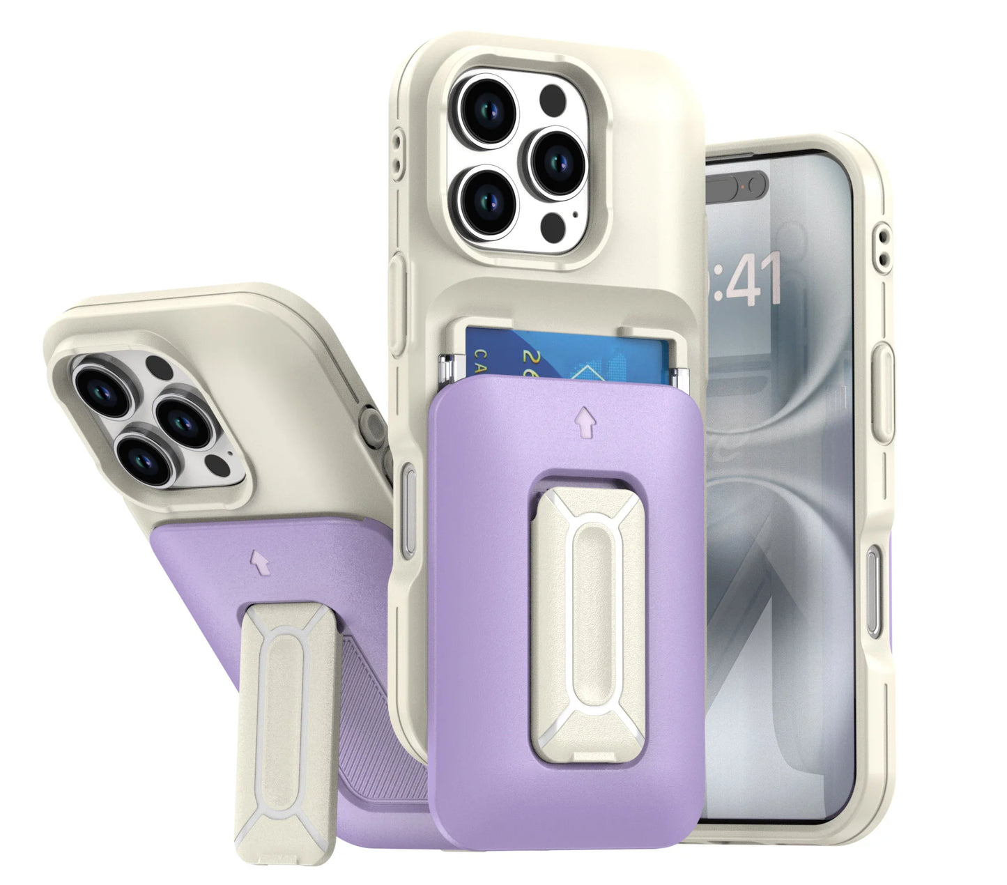 New Korean Sliding Card Holder Kickstand Protective Phone Case for iPhone 11 to iPhone 16 Pro Max – Stylish Multi-Functional Cover