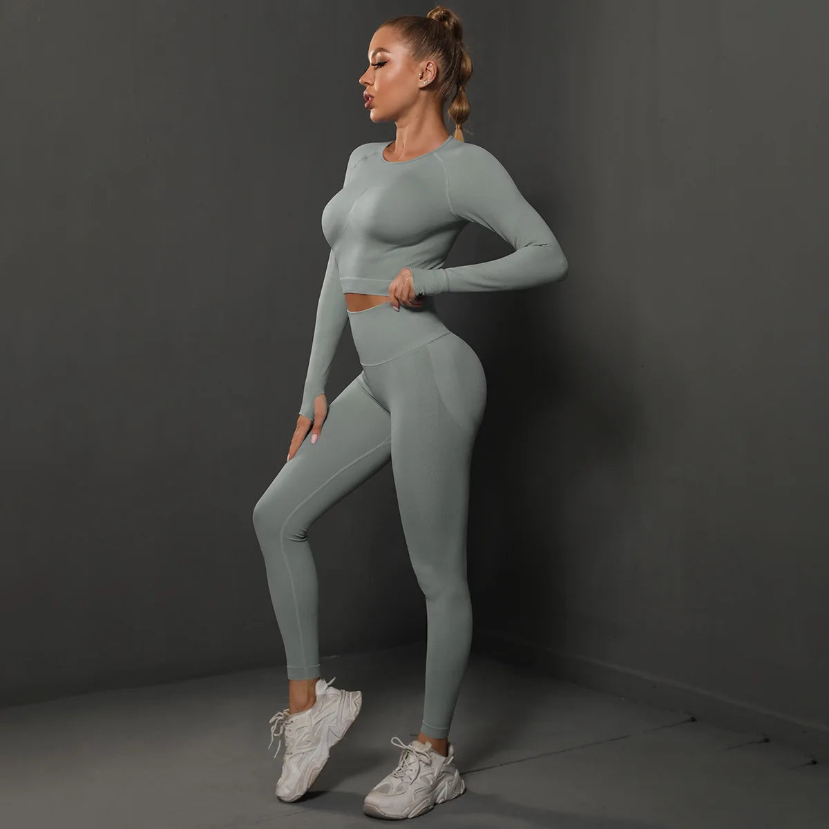 ActiveFit Seamless Gym Set – Long Sleeve
