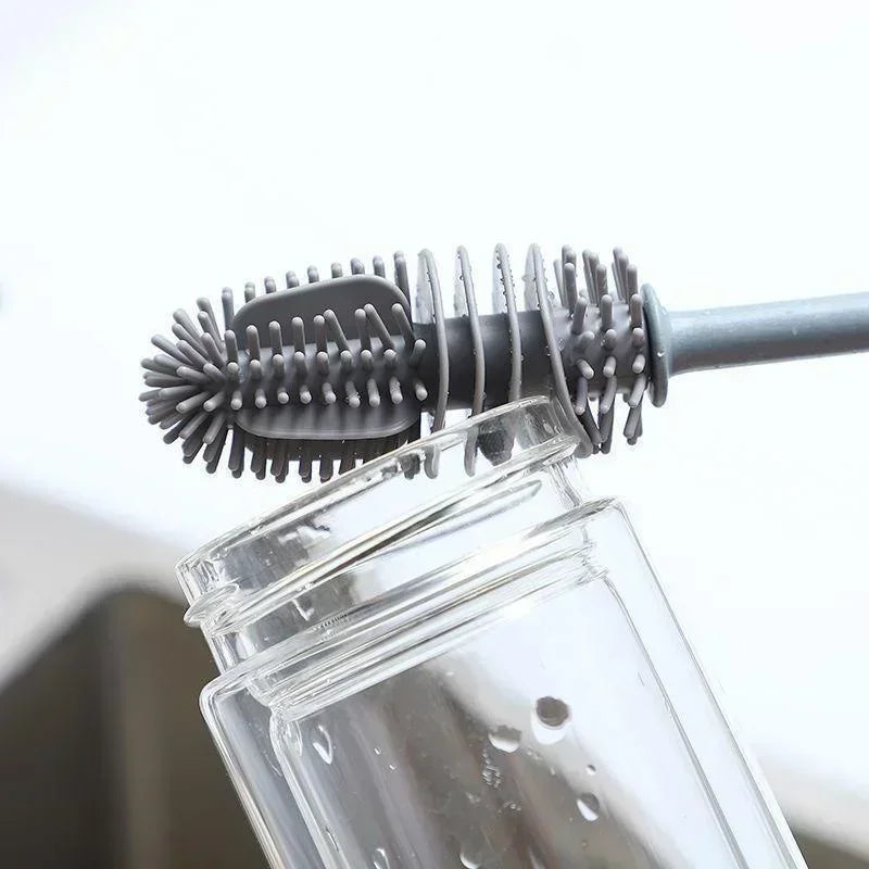 Silicone Bottle Cleaning Brush with Long Handle