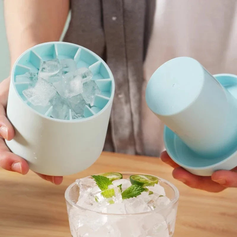 Silicone Ice Cube Maker Bucket – 2-in-1