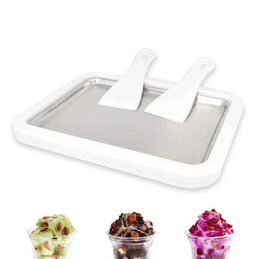 DIY Ice Cream Roll Maker Tray – Home Frozen Dessert Set