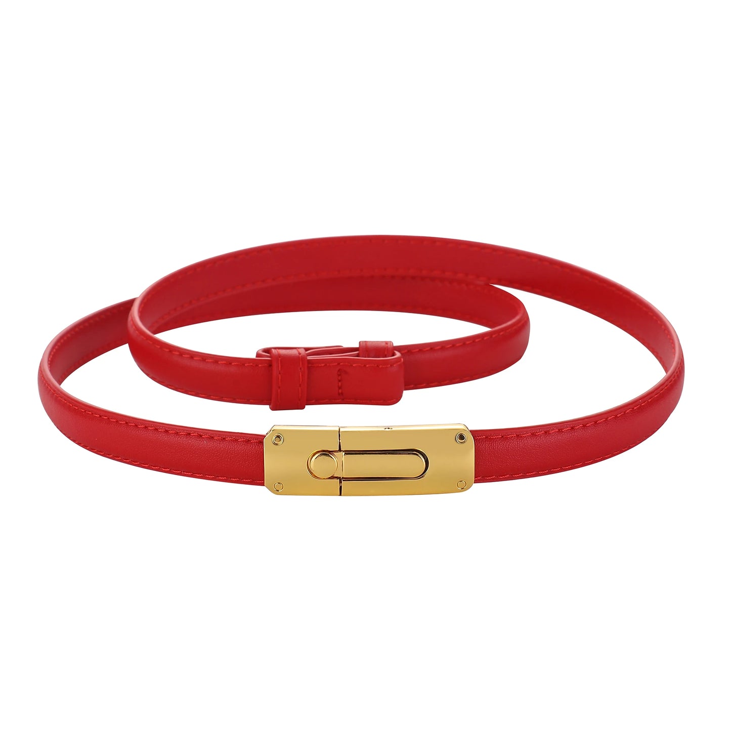 Elegant Thin Leather Adjustable Belt