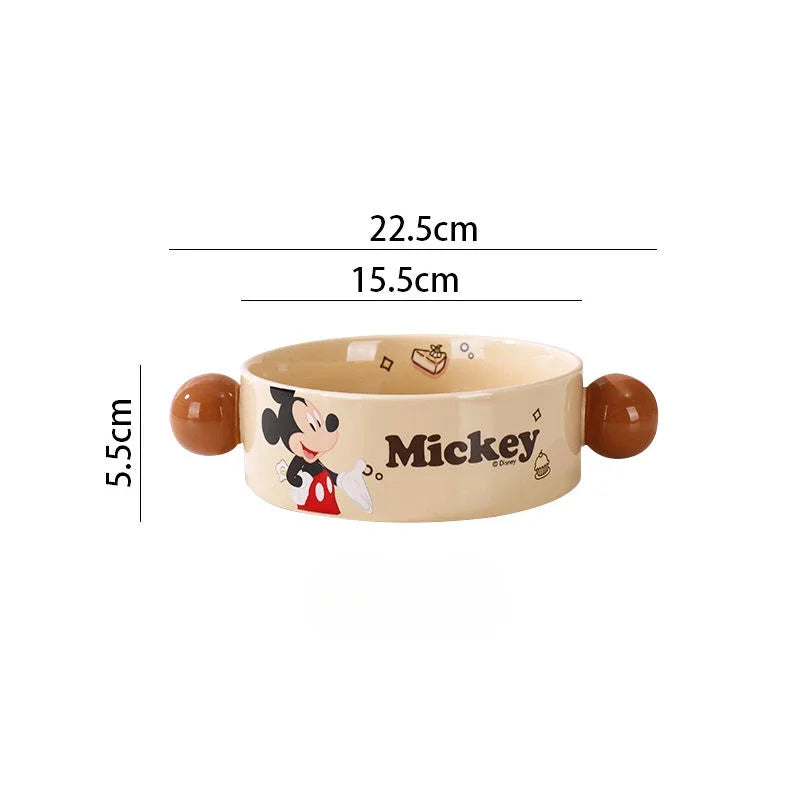Disney Mickey Minnie Donald Daisy Ceramic Tableware Bowls & Plates Set