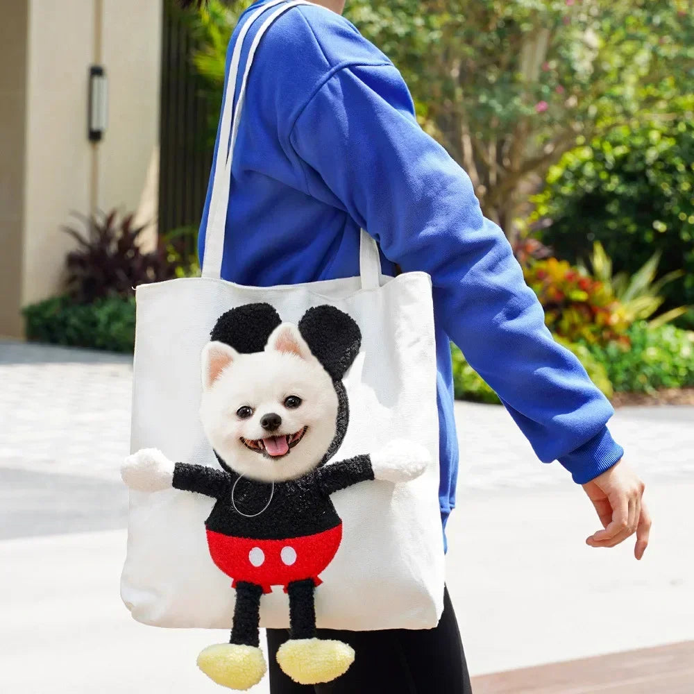 Cute Pet Shoulder Bag – Cartoon-Inspired Carrier for Small Cats & Dogs