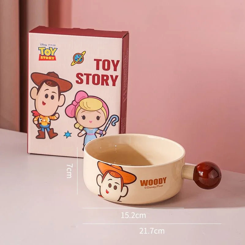 Disney Toy Story Ceramic Bowl with Ball Handle – Woody & Buzz Lightyear Design