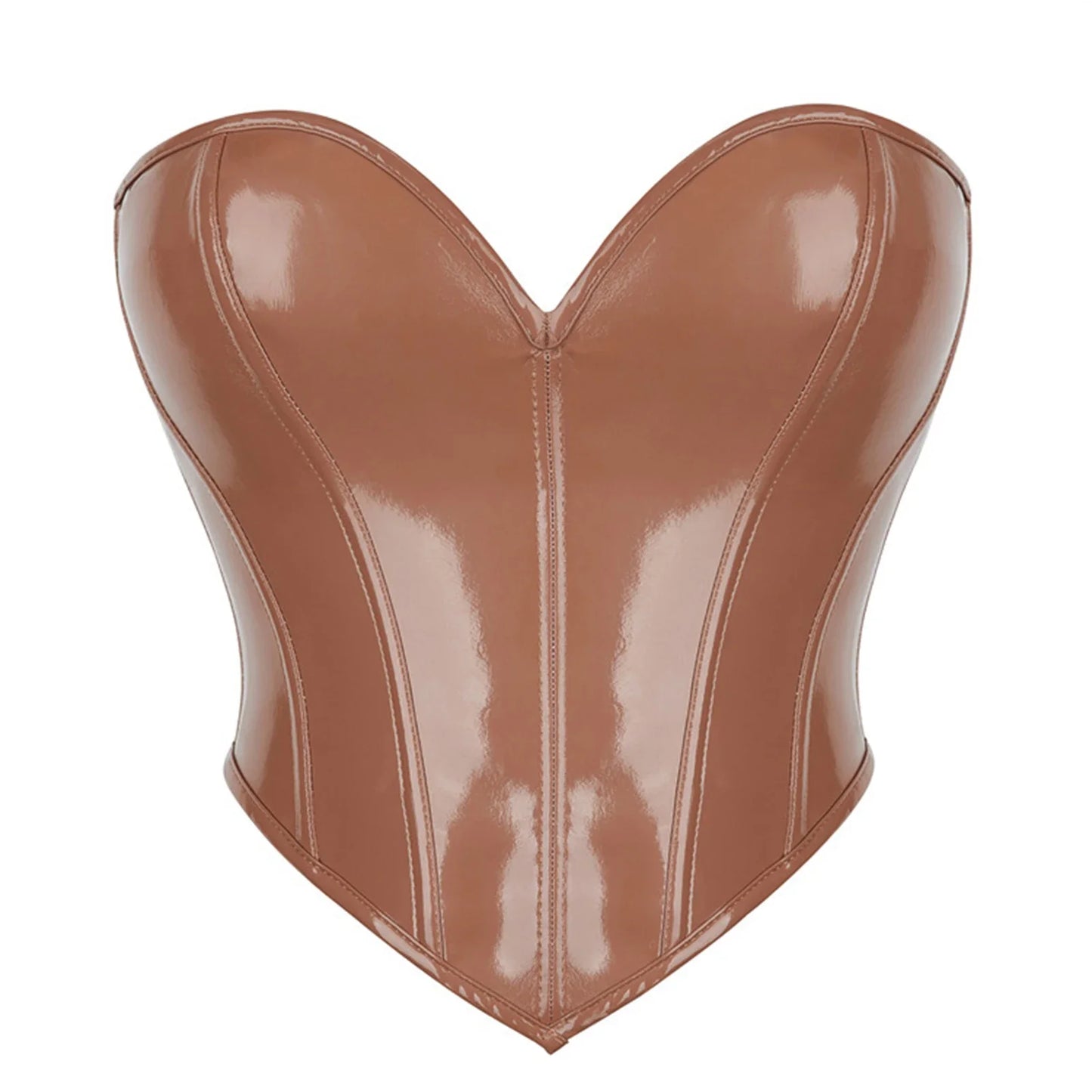 PU Leather Corset Bustier Top