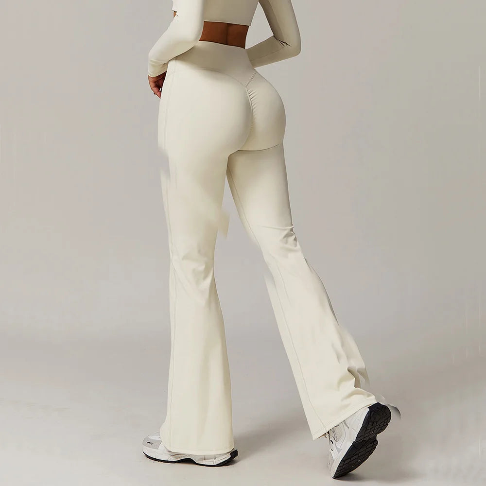 High-Waist Flare Workout Leggings – Multi Colors