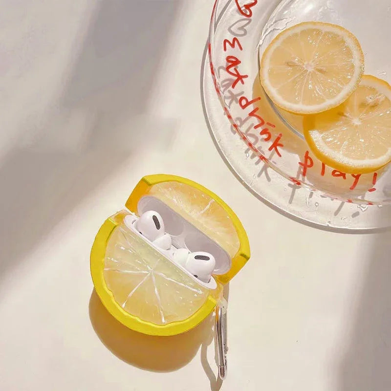 Lemon-Shaped AirPods Case – Fresh Summer Vibes