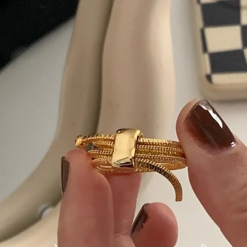 Multi-Layer Wrap Ring – Gold or Silver Finish