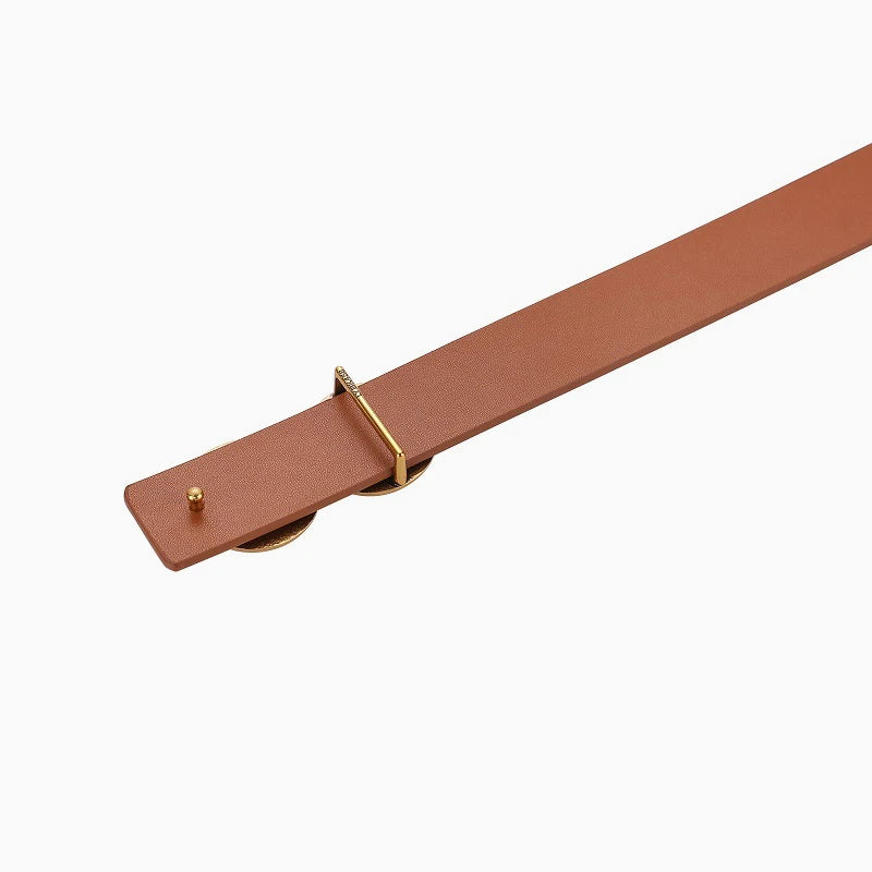 Double Buckle Leather Fashion Belt for Women