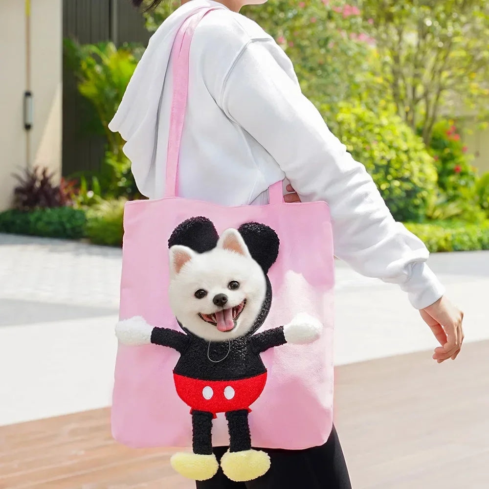 Cute Pet Shoulder Bag – Cartoon-Inspired Carrier for Small Cats & Dogs