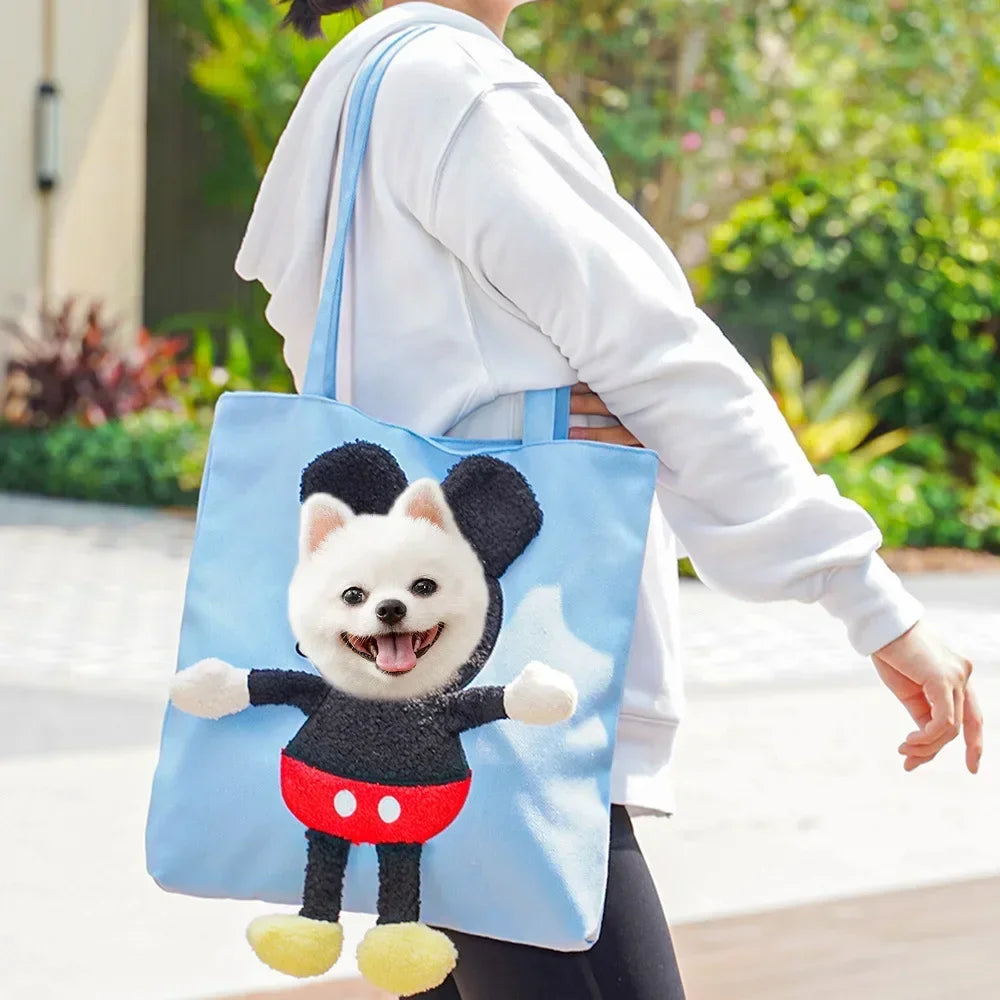 Cute Pet Shoulder Bag – Cartoon-Inspired Carrier for Small Cats & Dogs