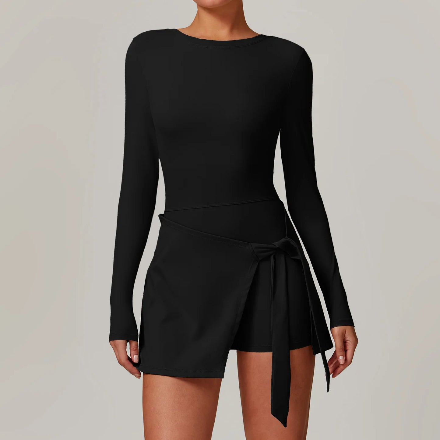 Women's Long Sleeve Yoga Jumpsuit – One-Piece Athletic Bodysuit (Available in Multiple Colors)