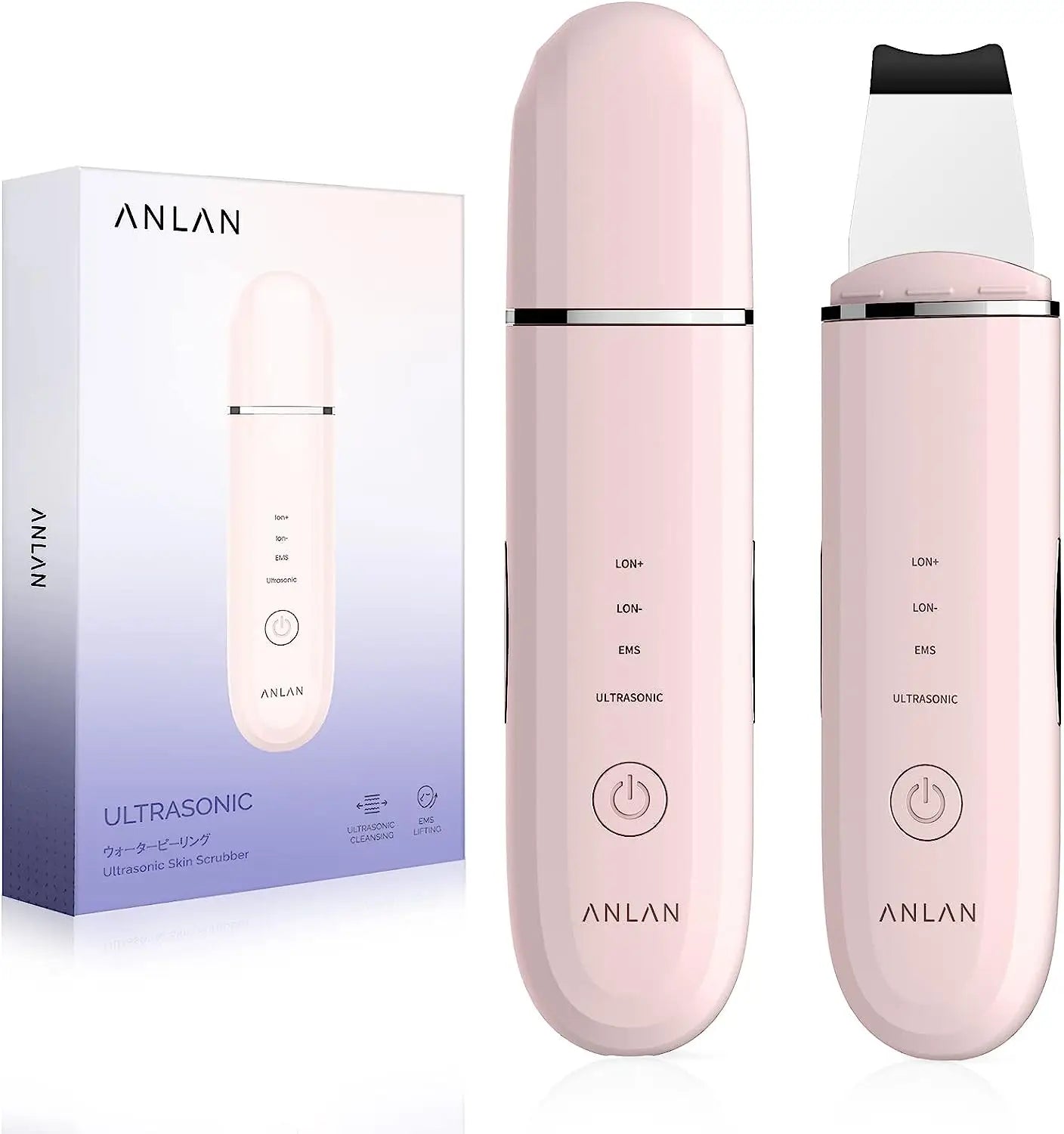 ANLAN Ultrasonic Skin Scrubber – Deep Facial Cleansing & EMS Lifting Tool