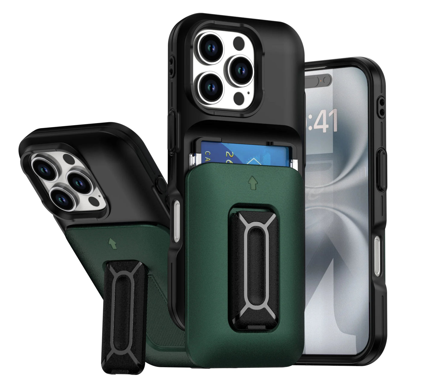 New Korean Sliding Card Holder Kickstand Protective Phone Case for iPhone 11 to iPhone 16 Pro Max – Stylish Multi-Functional Cover