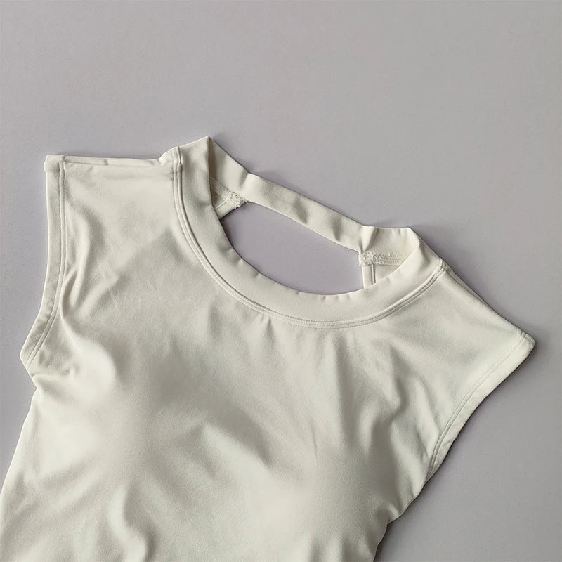 Women's Push-Up Sports Bra Top – Open Back Fitness Vest