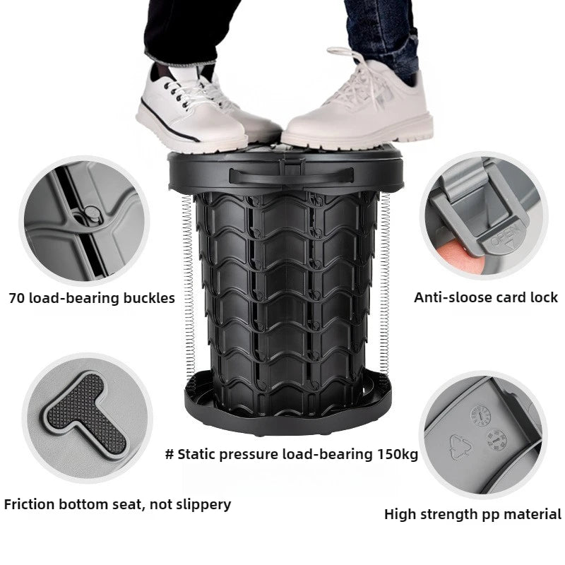 Portable Folding Camping Toilet Seat – Lightweight & Outdoor-Ready
