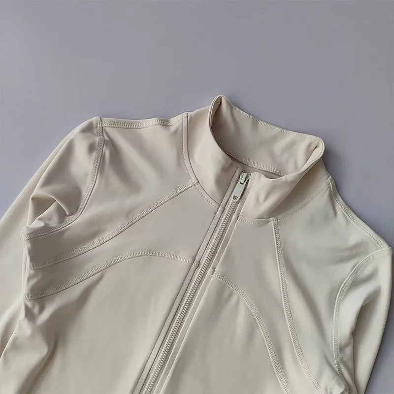 Women’s Quick-Drying Sports Jacket – Long Sleeve Fitness Training Top
